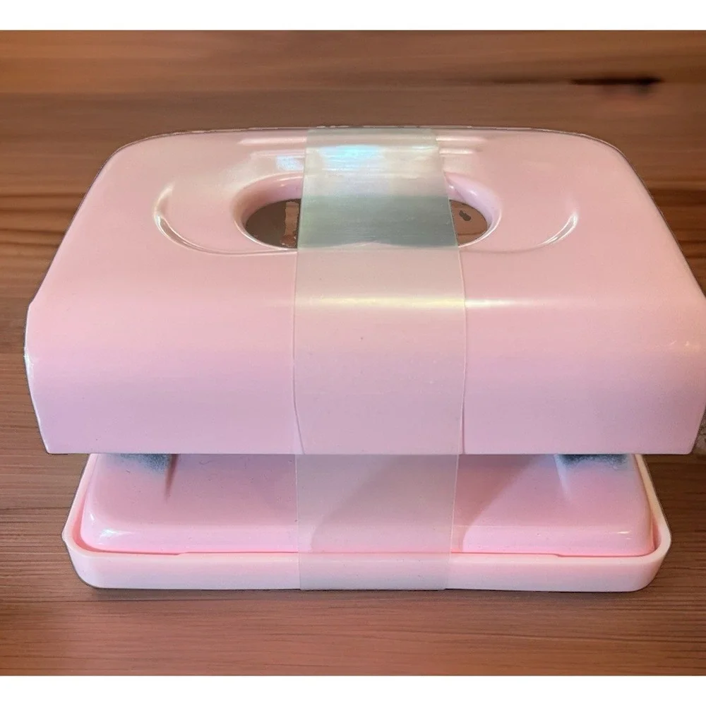 Compact PINK 2 Hole Paper Punch 1/4 Inch
